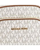 Mittelgroße Schultertasche Jet Set Travel graubraun - 22,9x14x2,5 cm