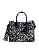 Mirella kleine Handtasche schwarz und silber - 23,5x19,7x9,5 cm
