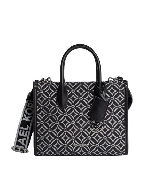 Mirella kleine Handtasche schwarz und silber - 23,5x19,7x9,5 cm
