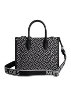Mirella kleine Handtasche schwarz und silber - 23,5x19,7x9,5 cm