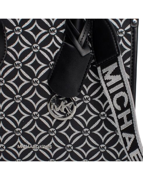 Mirella kleine Handtasche schwarz und silber - 23,5x19,7x9,5 cm