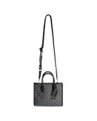 Mirella kleine Handtasche schwarz und silber - 23,5x19,7x9,5 cm