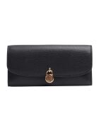 Portefeuille Hamilton en cuir noir - 19.5x10x2.5 cm