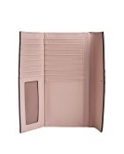 Portefeuille long Jet Set Travel en cuir rose - 19.7x9.5x1.3 cm