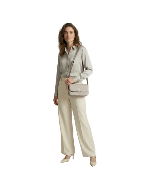 Borsa a tracolla Jet Set Travel in pelle grigio perla - 21x12,7x5,7 cm