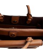 Hamilton braune Lederhandtasche - 39,4 x 24,1 x 15,2 cm