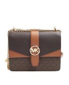 Borsa a tracolla Greenwich marrone e nera - 20,3x15,2x7,6 cm
