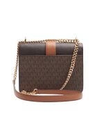 Borsa a tracolla Greenwich marrone e nera - 20,3x15,2x7,6 cm