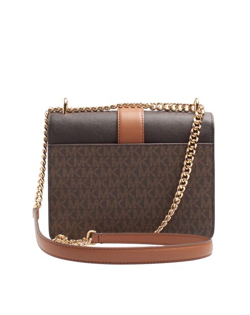 Borsa a tracolla Greenwich marrone e nera - 20,3x15,2x7,6 cm