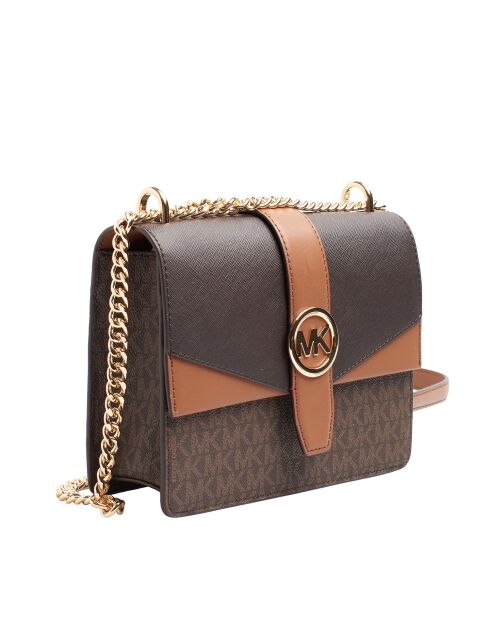 Borsa a tracolla Greenwich marrone e nera - 20,3x15,2x7,6 cm