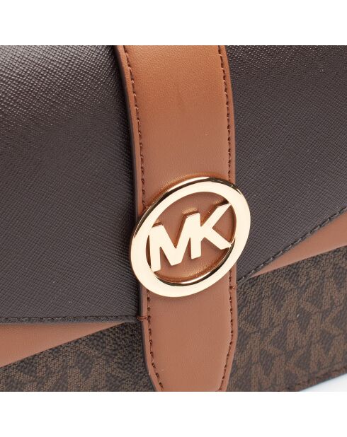 Borsa a tracolla Greenwich marrone e nera - 20,3x15,2x7,6 cm
