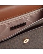 Borsa a tracolla Greenwich marrone e nera - 20,3x15,2x7,6 cm