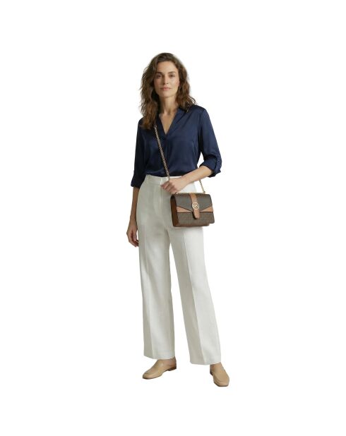 Borsa a tracolla Greenwich marrone e nera - 20,3x15,2x7,6 cm