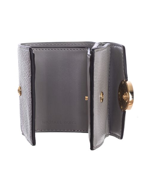 Portefeuille  en cuir gris - 9.5x7x4 cm