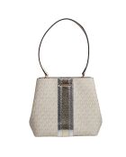 Pratt Signature mittelgroße Schultertasche, 26 x 22 x 12 cm, beige
