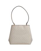 Pratt Signature mittelgroße Schultertasche, 26 x 22 x 12 cm, beige