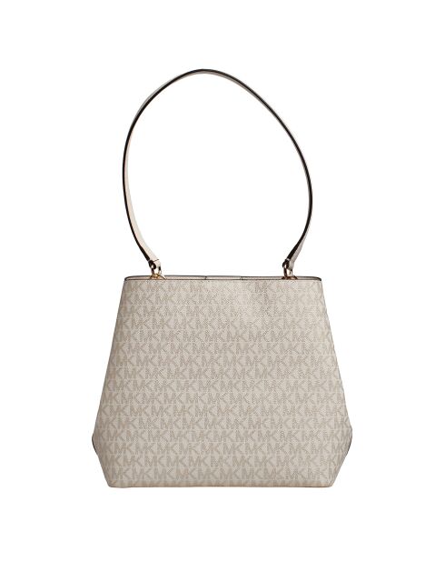 Pratt Signature mittelgroße Schultertasche, 26 x 22 x 12 cm, beige