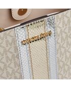 Pratt Signature mittelgroße Schultertasche, 26 x 22 x 12 cm, beige