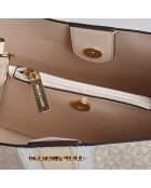Pratt Signature mittelgroße Schultertasche, 26 x 22 x 12 cm, beige