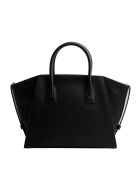 Zwarte leren handtas Avril - 43,2x23,5x17,8 cm