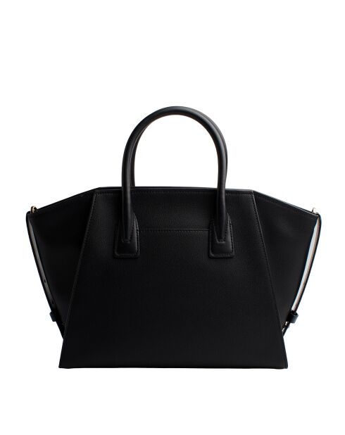 Zwarte leren handtas Avril - 43,2x23,5x17,8 cm