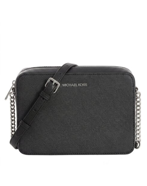 Bandolera grande negra y plateada Jet Set - 24,1x16,5x5,1 cm
