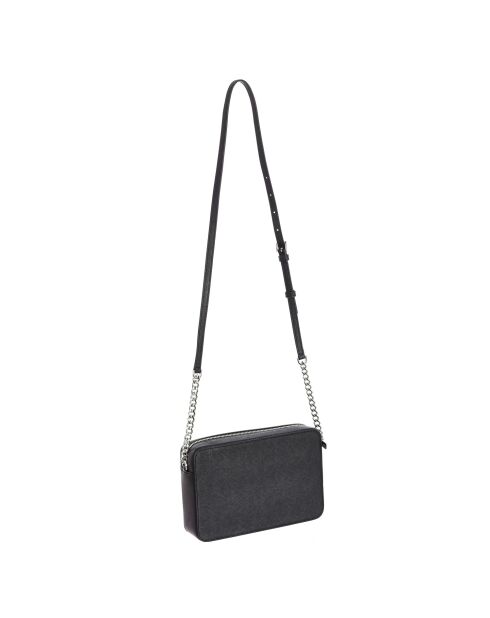 Bandolera grande negra y plateada Jet Set - 24,1x16,5x5,1 cm