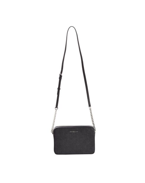 Bandolera grande negra y plateada Jet Set - 24,1x16,5x5,1 cm