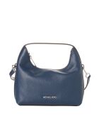 Hobo-Tasche aus blauem Leder - 22x9x16 cm