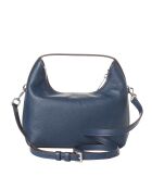 Hobo-Tasche aus blauem Leder - 22x9x16 cm