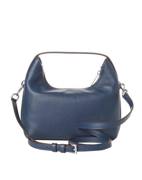 Hobo-Tasche aus blauem Leder - 22x9x16 cm