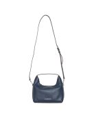 Hobo-Tasche aus blauem Leder - 22x9x16 cm