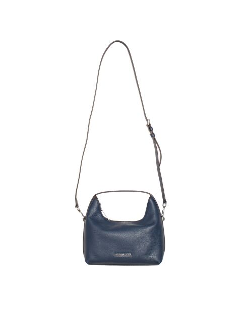 Hobo-Tasche aus blauem Leder - 22x9x16 cm