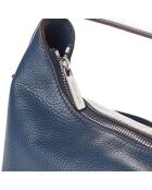 Hobo-Tasche aus blauem Leder - 22x9x16 cm