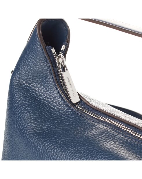 Hobo-Tasche aus blauem Leder - 22x9x16 cm