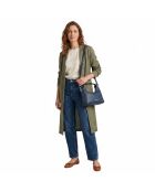 Hobo-Tasche aus blauem Leder - 22x9x16 cm