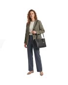 Charlotte 3-in-1 zwarte leren draagtas