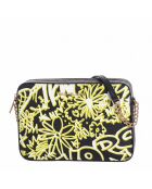 Borsa a tracolla Jet Set Graffiti in pelle nera e verde - 25x17x5 cm