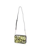 Borsa a tracolla Jet Set Graffiti in pelle nera e verde - 25x17x5 cm