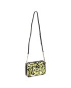 Borsa a tracolla Jet Set Graffiti in pelle nera e verde - 25x17x5 cm