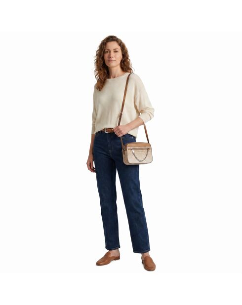 Jet Set Item Schultertasche beige und braun - 23,5x16x5,5 cm