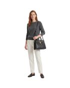 Bolso de piel negro - 34x14x26 cm