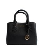 Camille zwarte leren handtas - 26,7x18,4x10,2 cm
