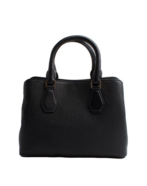 Camille zwarte leren handtas - 26,7x18,4x10,2 cm