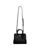 Camille zwarte leren handtas - 26,7x18,4x10,2 cm