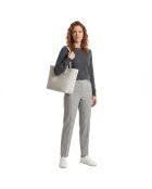 Sac cabas logo blanc cassé - 45x30x16 cm