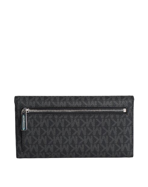 Portefeuille long Jet Set Travel en cuir noir - 19.7x9.5x1.3 cm