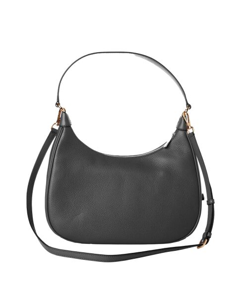 Schwarze Schultertasche aus Leder - 33x9x22 cm