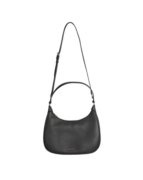 Schwarze Schultertasche aus Leder - 33x9x22 cm