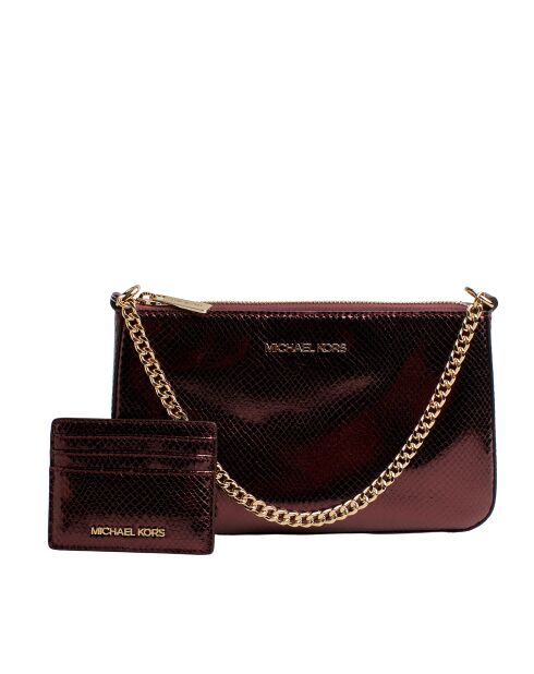 Set borsa e portacarte bordeaux